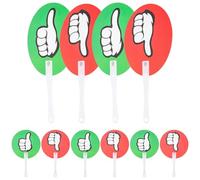 Plastica Paddle per Voto Portatile 10 Pezzi per Aula | Verde e Rosso, Feedback Visivo Rapido, Impugnatura Manuale, Bordi Lisci, per Studenti e Corsi
