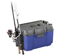 Plastica Panaro - Valigetta Pesca 169 ROD Blu con porta canne e tasca laterale per pastura, Dimensioni Esterne 525 x 340 x H300 mm