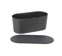 Plastica Porta Pane Antracite Con Tagliere Portapane Scatola