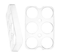 Plastica Porta Uova 6 o 8 Scomparti per Frigorifero, 2 Pezzi | Antiscivolo, Facile da Pulire e Installare, per Cucina e Frigorifero, Compatibile Vari Modelli
