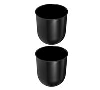 Plastica Portascopino Nero Wc, Set da 2 Pezzi per Bagno | Accessorio Domestico, Facile da Impugnare, Contenitore Leggero Salvaspazio, per Riporre lo Scopino, Colore Nero