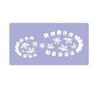 Plastica Riutilizzabile Finestra Natale Stencil BABBO NATALE ORME Modello