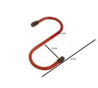 Plastica Rossa Rivestito Acciaio Kitchen GANCI A S DI UTILITÀ, APPENDINI Con Set