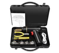 Plastica Saldatrice Kit di riparazione paraurti per saldatrice di plastica ricaricabile con pinzatrice a caldo da 200 W, saldatore per riparazione di plastica(A)