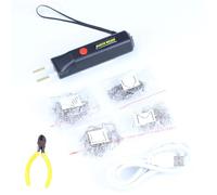 Plastica Saldatrice Kit saldatore per plastica senza fili da 200 W/100 W, 4 tipi di cucitrice a caldo, pistola saldatrice per plastica ricaricabile tramite USB(100W Black)