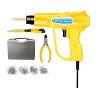 Plastica Saldatrice Saldatore a pistola termica per saldatrice di plastica, kit di strumenti per la riparazione di auto, punti metallici per saldatura paraurti(Set 2 with box)