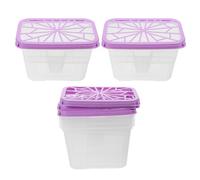 Plastica Scatola Deumidificatore 15x10x9,5cm con Coperchio 6 pezzi | Contenitore Vuoto per Cristalli Assorbi Umidità, Design a Perdite, Manutenzione Semplice per Cassetti