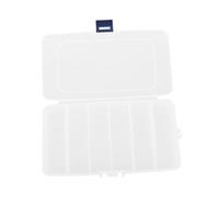 Plastica Scatola per Cosmetici con Chiusura Sicura a Sei Scomparti | Design Trasparente con Coperchio, per Viaggio e Borsa, Adatta a Piccoli Spazi e Oggetti Minuti