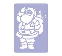 Plastica STENCIL / Decorazione Finestra di Natale / BABBO NATALE