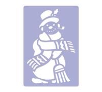 Plastica STENCIL / Decorazione Finestra di Natale / PUPAZZO DI NEVE