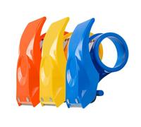 Plastica Taglierina per Nastro da Imballaggio Compatta, 3 Pezzi | Impugnatura Ergonomica Taglio Integrato, per Scatole di Cartone e Uso Commerciale, Confezione Pronta Colore Casuale