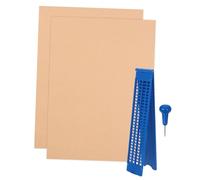 Plastica Tavoletta Braille 27 Righe 30 Spazi Punteruolo | Set Riutilizzabile, Blu, per Esercizi su Fogli Braille e Uso Esterno