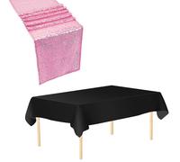 Plastica Tovaglia Lustrini Tavolo Corridori Set Cover - Matrimonio Compleanno