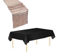 Plastica Tovaglia Lustrini Tavolo Corridori Set Cover - Matrimonio Compleanno