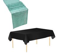 Plastica Tovaglia Lustrini Tavolo Corridori Set Cover - Matrimonio Compleanno