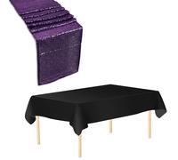 Plastica Tovaglia Lustrini Tavolo Corridori Set Cover - Matrimonio Compleanno