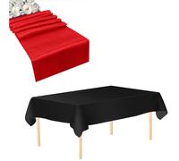 Plastica Tovaglia Raso Runner Set Impermeabile Festa Matrimonio Compleanno Decor