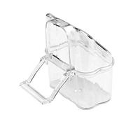 Plastica Uccello Mangiatoia Con Trespolo Trasparente Dispenser Acqua Tanica per