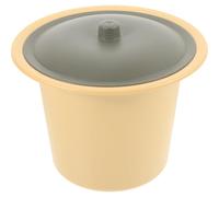 Plastica Vaso da Notte Base Piatta, Coperchio per Anziani | Riduce le Fuoriuscite, Pulizia Semplice, Comodo Accanto al Letto, per Convalescenza e Viaggio