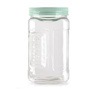 PlasticForte Confezione Set 9 Barattoli Milan 2 Litri (3 Verde, 3 Rosa, 3 Tortora)