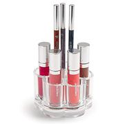 PlasticForte Organizer per cosmetici in acrilico per cassetti per trucchi, contenitore per gioielli, trasparente (6 rossetti + 6 portamatite)