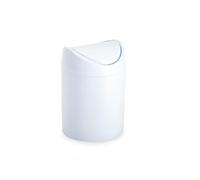 PlasticForte Pattumiera Tiny da 1,4 Litri, Bianco, 12,5 x 12,5 x 17,5 cm