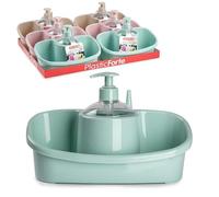 PlasticForte Portaspugna Organizzazione Cucina con Dispenser Sapone Vari Colori