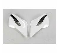 Plastiche Laterali Radiatore UFO Husqvarna Bianco/Giallo HU03353-W Per