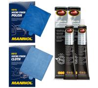 Plastiche M1 Detergente Cromato Autosol 2x 75 ML + Panno Microfibra Lucidatura