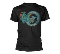 Plastichead Hawkwind Argento Machine Band Logo T Shirt XL Nero