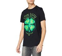 Plastichead Lizzy Four Leaf Clover, Maglietta a Maniiche Corte Uomo, Nero (Schwarz - Schwarz), S