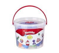 Plasticine Grande set di secchi - 12 aste per impastare con attrezzi e istruzioni in robusto secchio - Kit per bricolage riutilizzabile e pulito per divertimento creativo a partire dai 5 anni in su