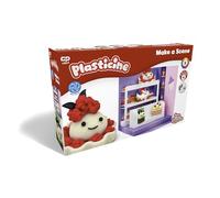 Plasticine Make A Scene Deluxe Sweet Shop - Set di argilla da modellare creativa per bambini - Include colori Plasticine riutilizzabili, strumenti e sfondo - Attività di gioco creativo senza disordine