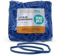 PlasticMill Elastici in gomma, misura 33, blu, 100 pezzi.