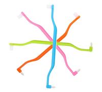 Plastico Spazzolino Dentale a Doppia Testa 4 Pezzi | Pulizia Profonda tra Denti, Design a Due Estremità, per Bocche Piccole e Denti Irregolari, Cura Orale