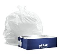 Plasticplace 32-33 Gallon Trash Bags │ 0.7 Mil │ White Garbage Can Liners │ 33” x 39” (150 Count)