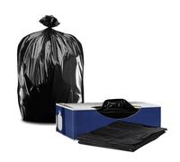 Plasticplace Sacchetti della spazzatura da 35 galloni, 1,5 mil, 83 "W x 48" H, nero, 100 / custodia