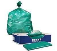 Plasticplace Sacchetti per bidoni della spazzatura da 64-65 galloni per Toter │ 1,5 Mil │ Sacchetti della spazzatura resistenti verdi │ 127 x 152,4 cm (50 pezzi)