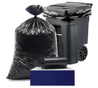 Plasticplace - Sacchetti per la spazzatura resistenti, 1,5 mm, 127 x 121,9 cm, confezione da 50, colore: Nero