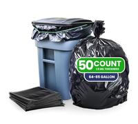 Plasticplace Toter®, sacchetti per rifiuti alti da 65 galloni, 50 per custodia