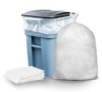 Plasticplace - W33LDC1 Sacchetti per la spazzatura da 33 galloni │ 1,2 Mil │ Fodere trasparenti per bidoni della spazzatura resistenti │ 83,8 x 99,1 cm (100 pezzi)