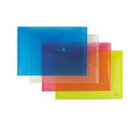 Plastidea - buste con bottone A4 colori assortiti - 10 pezzi