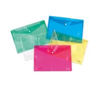 Plastidea CF10BUSTE BOTTONE A4 TRASP BLU