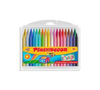 BIC Pastelli a cera Plastidecor – Extra resistente, facile da temperare – Confezione da 36