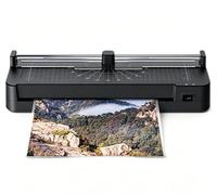 Plastificatrice A3/A4, Plastificatrice fotografica, Laminazione termica e a freddo con preriscaldamento rapido, Rilascio anti-inceppamento ABS Never-Jam, Portatile per Home Office School