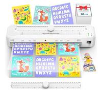 Plastificatrice A3 con Carta Taglierina e Fogli Sacchetti, Plastificatrice Calda e Fredda per A3 A4 A5 A6 A7, Laminatrice per Casa, Scuola, Ufficio