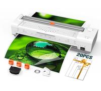 Plastificatrice A3 da 13 pollici con inserimento automatico della carta, A3, laminazione a caldo e a freddo, 20 pellicole per laminazione, set 10 in 1 con taglierino, trimmer e taglierina per angoli