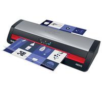 Plastificatrice A3 GBC 480HS piccoli uffici - Alta velocità, riscaldamento rapido in 1 minuto, 75-175 micron, anti-inceppamento, autospegnimento, con 5 buste di laminazione A4, Nero/Rosso, 4410072EU
