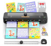 Plastificatrice A3 Professionale, Caldo e Freddo, con Tagliatore e Arrotondatore Integrati, Compatibile con Fogli e Sacchetti(80-125mic) A3/A4/A5/A6, Ideale per Casa, Ufficio e Scuola