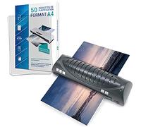 Plastificatrice A4 A5 A6 A7 compatta e veloce con 50 buste A4